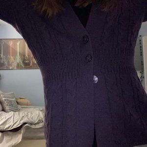 Croft & Barrow Purple Sweater Cardigan